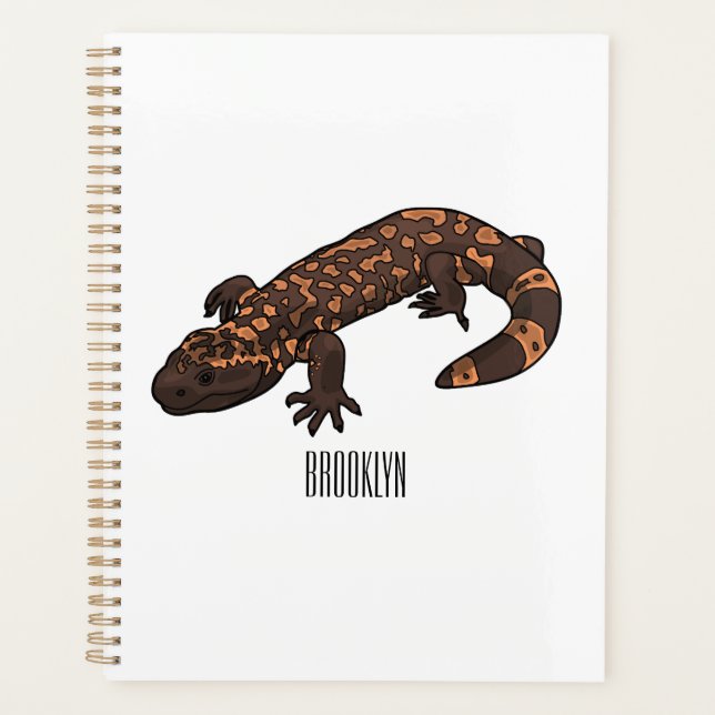 Gila Monster Cartoon Illustration Planer (Vorderseite)