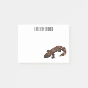 Gila Monster Cartoon Illustration Post-it Klebezettel
