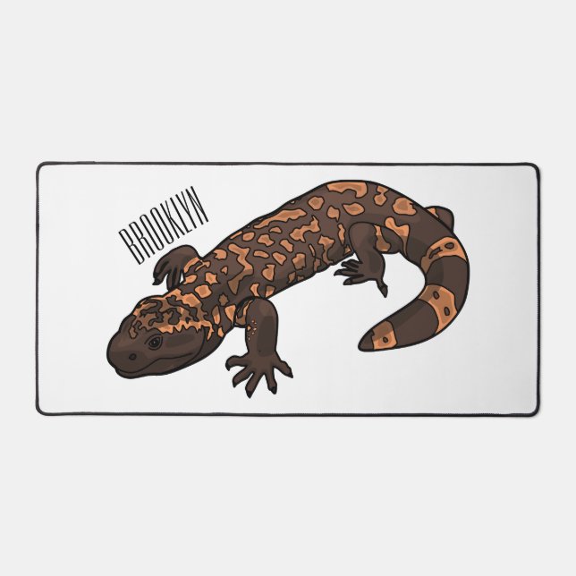 Gila Monster Cartoon Illustration Schreibtischunterlage (Vorderseite)