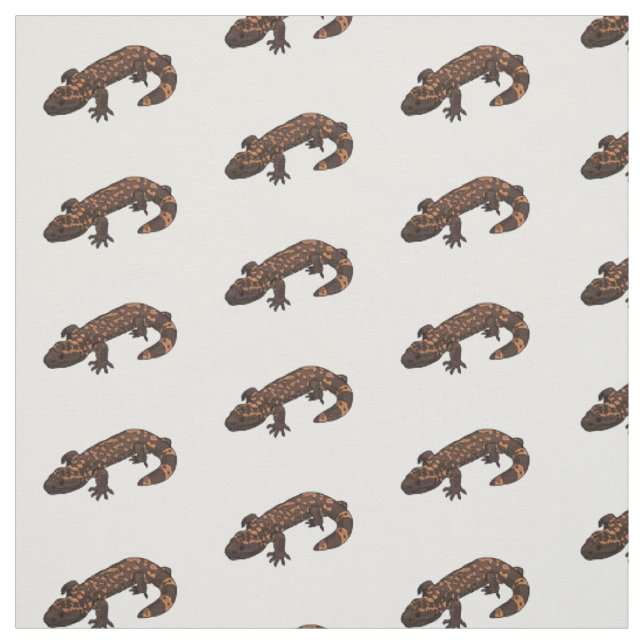 Gila Monster Cartoon Illustration Stoff (Muster)