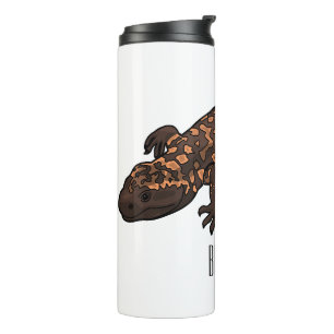 Gila Monster Cartoon Illustration Thermosbecher