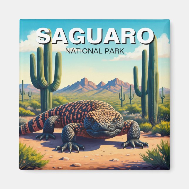Gila Monster Saguaro Nationalpark Magnet (Vorne)