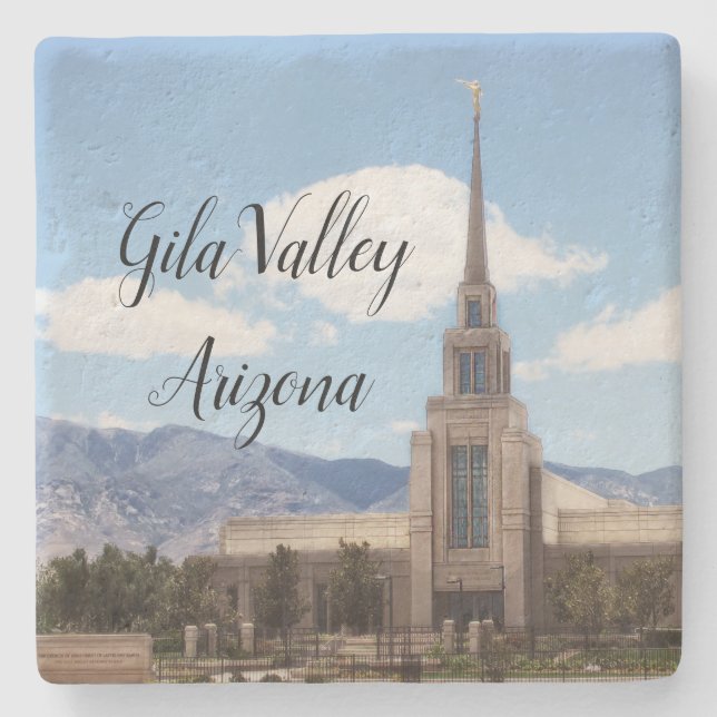 Gila Valley Arizona Temple Steinuntersetzer (Vorderseite)