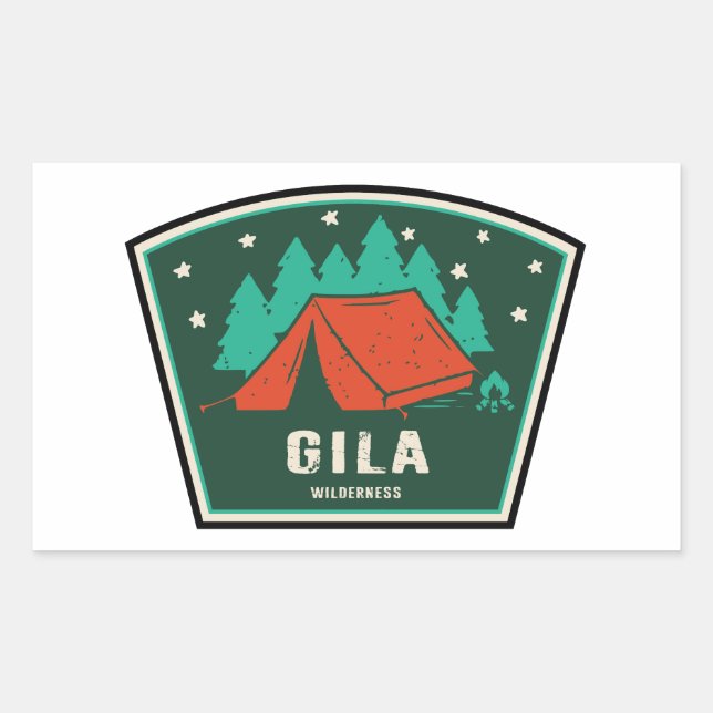 Gila Wilderness New Mexico Camping Rechteckiger Aufkleber (Vorderseite)