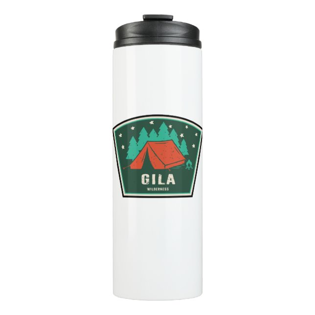 Gila Wilderness New Mexico Camping Thermosbecher (Vorderseite)