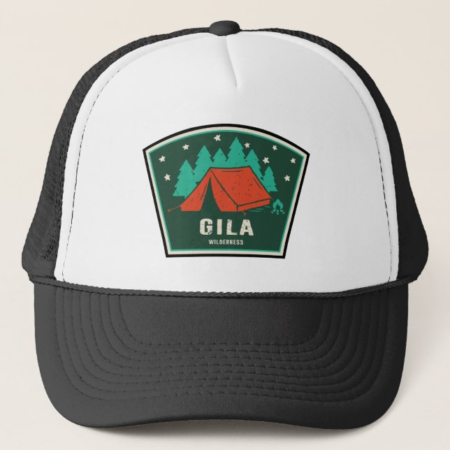 Gila Wilderness New Mexico Camping Truckerkappe (Vorderseite)