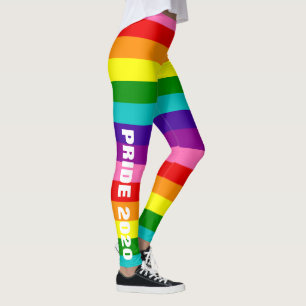 Gilbert Baker Gay Pride Flag Persönlicher Text Leggings