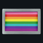 Gilbert Baker Gay Pride Flag Regenbogen Streifen Rechteckige Gürtelschnalle<br><div class="desc">Strangstreifen einschließlich Originalrosa,  einschließlich Bäckchen; Sie können die Skala,  die Platzierung und die Rotation des Streifens anpassen</div>