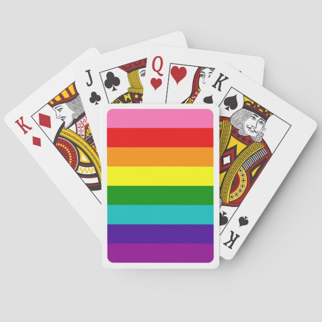 Gilbert Baker Gay Pride Flag Regenbogen Streifen Spielkarten (Rückseite)