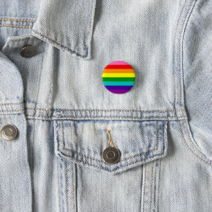 Gilbert Baker Gay Pride Flag Regenbogenstreifen Button