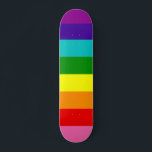 Gilbert Baker Pride Flag Wiederholung Rainbow Stri Skateboard<br><div class="desc">Originalfarben mit rosa; Streifen wiederholen; vergrößert</div>