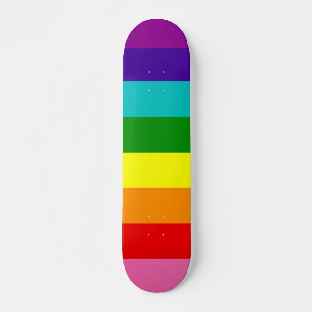 Gilbert Baker Pride Flag Wiederholung Rainbow Stri Skateboard (Vorne)