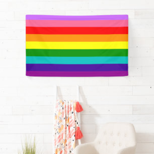 Gilbert Baker’s 9-Stripe Rainbow Flag  Banner