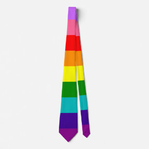 Gilbert Baker's 9-Streifen-Regenbogenflagge Krawatte