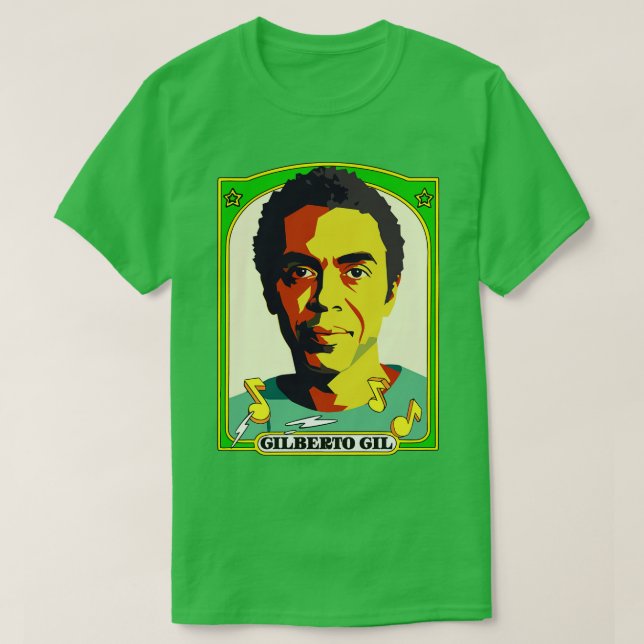 Gilberto Gil Retro Original Fan Art Design T-Shirt (Design vorne)