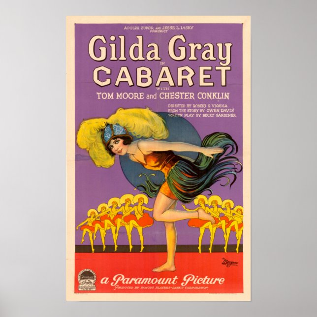 Gilda Gray Cabaret Vintage Poster (Vorne)