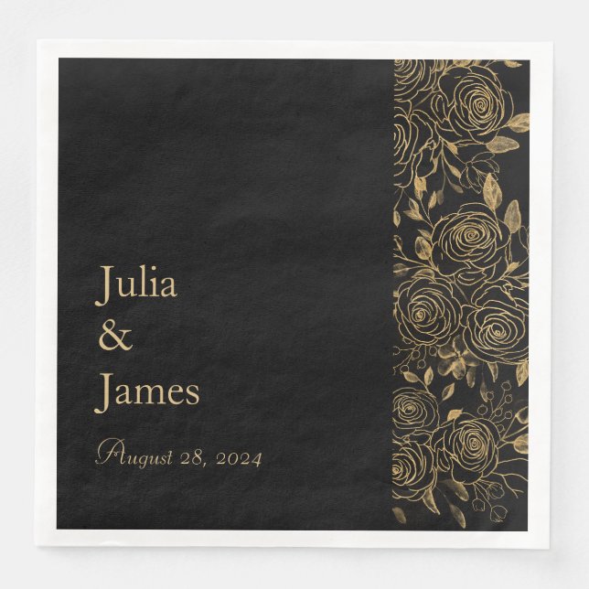 GILDE Blüten Serviette (Vorderseite)