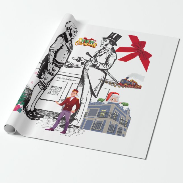 Gilded Age Viktorianische Weihnachtswrapping Paper Geschenkpapier (Ungerollt)