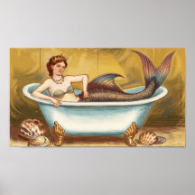 Gilded Antique Mermaid in Bath