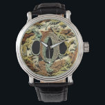 Gilded Asian Medallion von Vision Studio Armbanduhr<br><div class="desc">Einzigartiger Ausdruck eines vergoldeten asiatischen Medaillons von Vision Studio. Ein Regenbogen der Herbstfarben prägt das Auge und verleiht der Medaille ein warmes Ambiente vor schwarzem Hintergrund. Holen Sie sich noch heute Ihr Exemplar!</div>