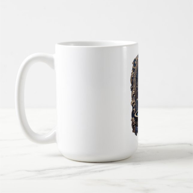 Gilded Baroque Fountain T-Shirt, Premium Kaffeetasse (Links)