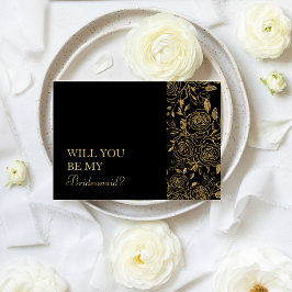 GILDED Blogs werden Sie meine Bridesmaid Card sein Einladung