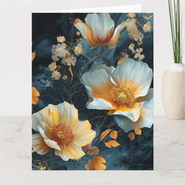 Gilded Bloom Birthday Card Karte (Vorderseite)