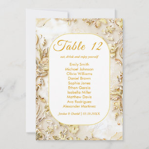 Gilded Bloom Classic Wedding Card Einladung