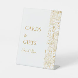 GILDED Blooms Card & Giftzeichen Sockelschild