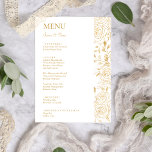 GILDED Blooms Hochzeit Menükarte<br><div class="desc">Made for you!</div>