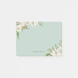 Gilded Blooms Personalisiert Mit Monogramm Post-it Klebezettel