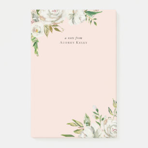 Gilded Blooms Personalisiert Mit Monogramm Post-it Klebezettel