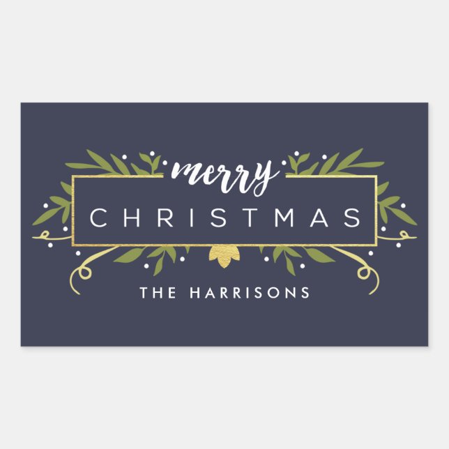 Gilded Christmas Personalisiert Stickers (Vorderseite)