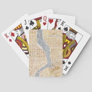Gilded City Map von New York Spielkarten
