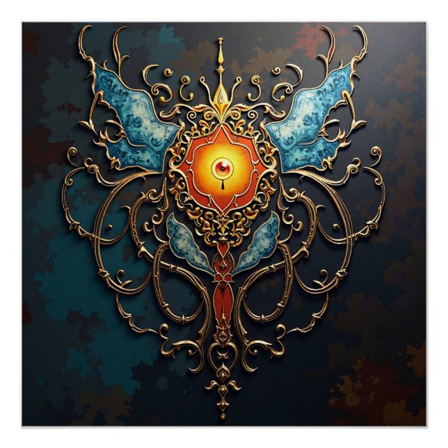 Gilded Dragon Heart Poster (Vorderseite)