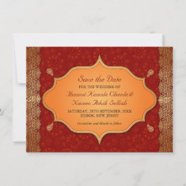 Gilded Edge Indian Frame Save the Date