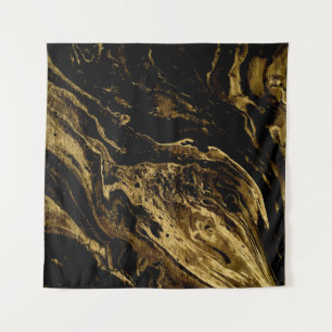 Gilded Elegance: Marblings großartige Magie Wandteppich