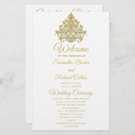 Gilded Elegance Wedding Program