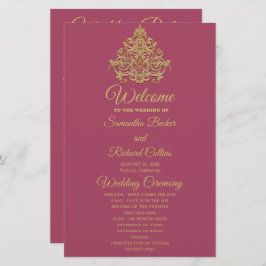 Gilded Elegance Wedding Program