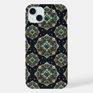 Gilded Emerald Mandala iPhone 15 Plus Hülle