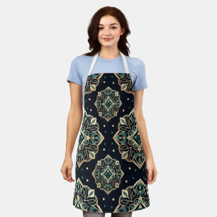 Gilded Emerald Mandala Schürze