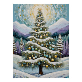 Gilded Evergreen Poster