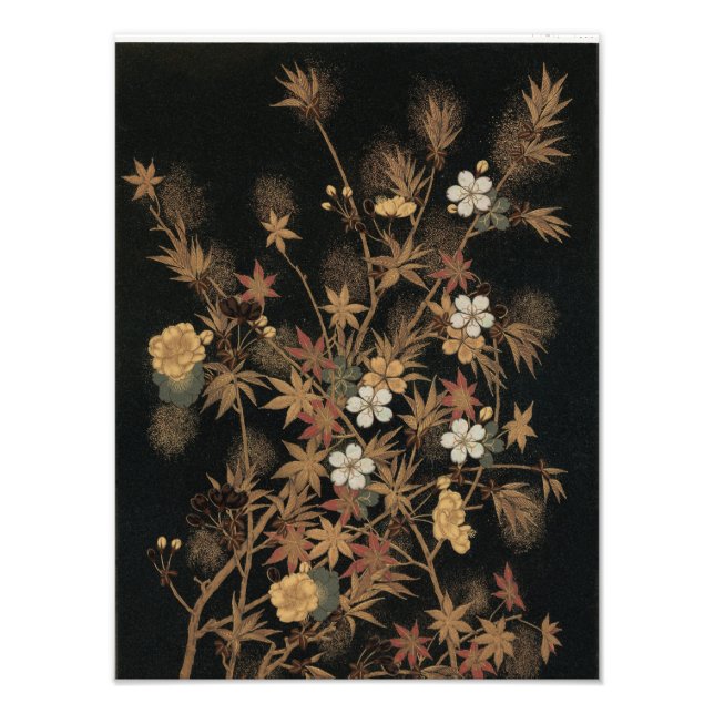 Gilded Flora: Eine Touch der Elegance Fotodruck (Vorne)