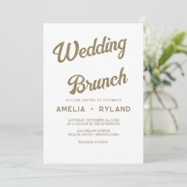 Gilded Floral | Brunch mit Creme & Gold Einladung
