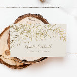 Gilded Floral | Creme and Gold Business Card Visitenkarte<br><div class="desc">Diese vergoldete Blumencreme- und GoldVisitenkarte ist ideal für einen kleinen Geschäftsinhaber, Berater, Stylist und mehr! Das moderne boho-Design besticht durch eine skurrile Anordnung von Imitaten mit vergoldeten Blume, Blätter und Botanicals auf cremefarbenem Hintergrund. Bitte beachten Sie: Dieses Design enthält keine echte Goldfolie. Es ist eine hochwertige Grafik, die wie Goldfolie...</div>