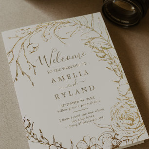 Gilded Floral Gedeckte Hochzeit mit Creme und Go Programm