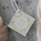 Gilded Floral | Hochzeit von Creme und Gold Geschenkanhänger (Von Creator hochgeladen)
