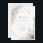 Gilded Gold Sage & Blush Botanical Wedding Einladung<br><div class="desc">Thank You Card. Check out other items in this matching suite.</div>