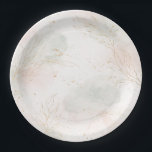 Gilded Gold Sage & Blush Botanical Wedding  Pappteller<br><div class="desc">Plates</div>