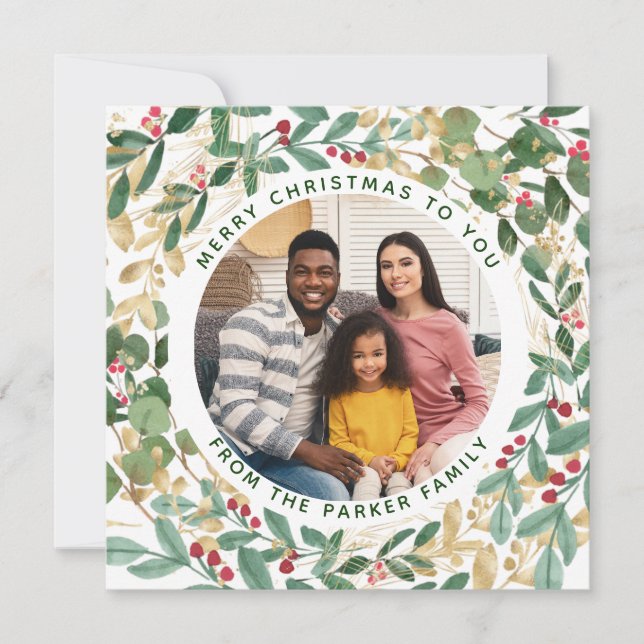 Gilded Greenery White | Kranz und Weihnachten im F (Vorderseite)